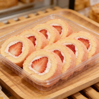 Boîte à pâtisserie transparente carrée avec couvercle, emballage anti-écrasement pour gâteaux, tartes aux œufs, macarons, idéale pour les boulangeries, les plats à emporter et la vente au détail