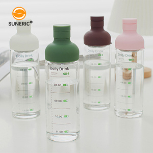 Bouteille d'eau en verre portable de 550 ml avec couvercle en silicone, infuseur à thé et filtre, pour café froid - Product Image 2
