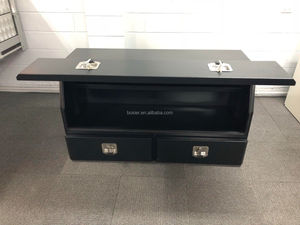 Bột màu đen tráng cao mặt hộp công cụ thẳng đứng xe tải UTE thép hộp công cụ với <span class=keywords><strong>2</strong></span> ngăn kéo - Product Image 4