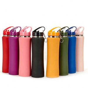 Double Layered Thermos with Straw, Both Hot and Cold <b>Storage</b>, Sporty Spout Water Bottle 500 ML - Product Image 1