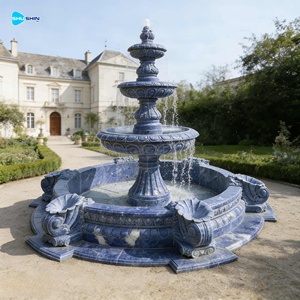 Grande <span class=keywords><strong>Fontana</strong></span> da Giardino per Esterni in Stile Europeo a 3 Livelli in Marmo Bianco Naturale - Product Image 4
