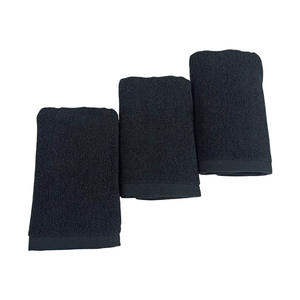 Produit réel noir Shot petit Spa coton noir serviettes éponge et visage ensemble <span class=keywords><strong>de</strong></span> serviettes <span class=keywords><strong>de</strong></span> bain logo personnalisé - Product Image 5