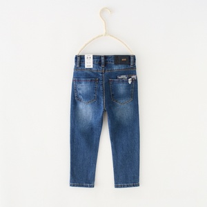 Vente en gros de costumes en jean extensible pour garçons, pantalons en denim bleu classique à taille élastique pour <span class=keywords><strong>le</strong></span> printemps/l'automne, commandes en gros - Product Image 3