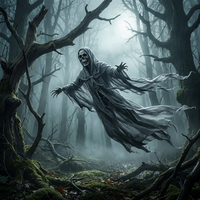 Spectre Suspendu d'Halloween Effrayant : Esprit Squelette avec Robe Grise pour Décoration de Fête et Accessoires de Maison Hantée – Vente en Gros