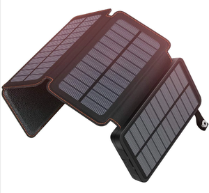 Cargador solar <span class=keywords><strong>Amazon</strong></span> 20000mAh, cargador de batería solar portátil con 4 paneles solares impermeables para respaldo externo - Product Image 3