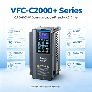 Variador de Frecuencia AC de Alta Calidad C2000 Plus VFD Trifásico 460V IP20 Control Vectorial Modbus RS485 UL CE Controlador Industrial para Bomba HVAC - Product Image 1