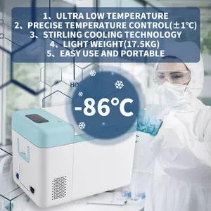 Minus 86 Degree 25 Liters Lab Refrigerator Biomedical Freezer Low Temperature Portable Refrigerator