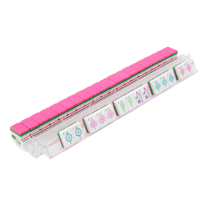 Fichas de Mahjong Personalizadas, Juego de Mahjong Americano de Lujo, Acrílico de 4 Capas, Fichas de Mahjong Rosa Oh My Pink OMM, 1 Juego Grabado, Moderno, de Viaje, 160 - Product Image 2