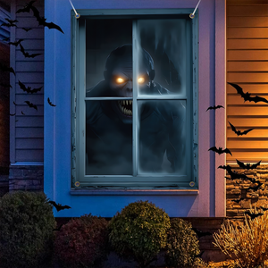 Décoration de toile de fond gothique pour Halloween 3,9*2,6 pieds en polyester, série Vampire, lumières d'horreur, écologique, durable, pour fêtes intérieures et extérieures - Product Image 3