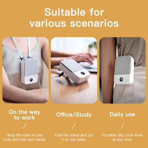 Портативный вентилятор на шею с LED-дисплеем, USB, беспроводной, 3 скорости, для автомобиля, на аккумуляторе - Product Image 5