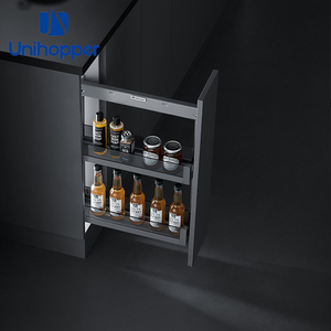 Unihopper Factory Kitchen <strong>Storage</strong> Pull Out Spice Drawer Side Mounted <strong>Soft</strong> Closing Glass Seasoning <strong>Basket</strong> - Product Image 5
