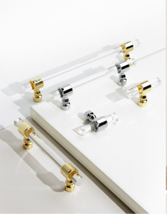 Puxadores de Gabinete em Acrílico Transparente com Base em Liga de Zinco, Puxadores Modernos para Móveis de Cozinha, Guarda-Roupa e Banheiro - Product Image 6