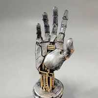 Patung kecil lengan Robot Cyberpunk lucu, dengan layanan cetak 3d Pla plastik Hari Valentine patung tangan Robot untuk hadiah liburan