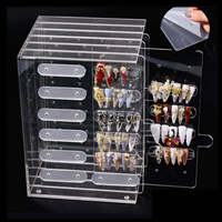 Support de présentation magnétique transparent en acrylique pour cartes, idéal pour l'organisation des accessoires de salon sur le bureau