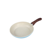 Poêle à frire antiadhésive en aluminium, poêle à sauter 16/18 cm, style américain, poignée en bakélite pour cuisinière à gaz et à induction
