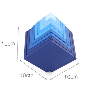 บล็อกไม้ทรงลูกบาศก์แบบคลาสสิก ของเล่นเสริมพัฒนาการสำหรับเด็กอายุ 3 ปีขึ้นไป - Product Image 5