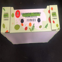 Questeco Recyclable Jetable Personnalisé Carton Ondulé Supermarché Fruits Aliments Frais Légumes Fraise Tomate Boîte D'emballage Bateau