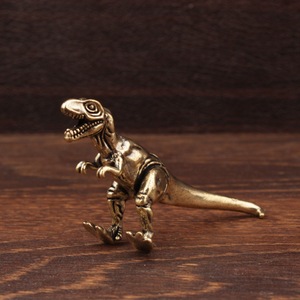 Pure Brass Tyrannosaurus Rex Figurines 2Pcs <b>Rustic</b> <b>Desk</b> Decor Home Office Ornament Craft Decorative Items - Product Image 3