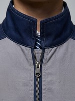 Uniforme de travail gris bleu réfléchissant haute visibilité en polyester à manches longues unisexe pour la construction, respirant et à séchage rapide