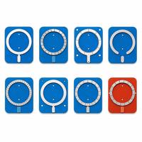 Anneau magnétique segmenté NdFeB Qi2 MPP N52 OD55mm ID45mm pour chargeur sans fil émetteur-récepteur, revêtement Ni Cu Ni Co, OEM ODM