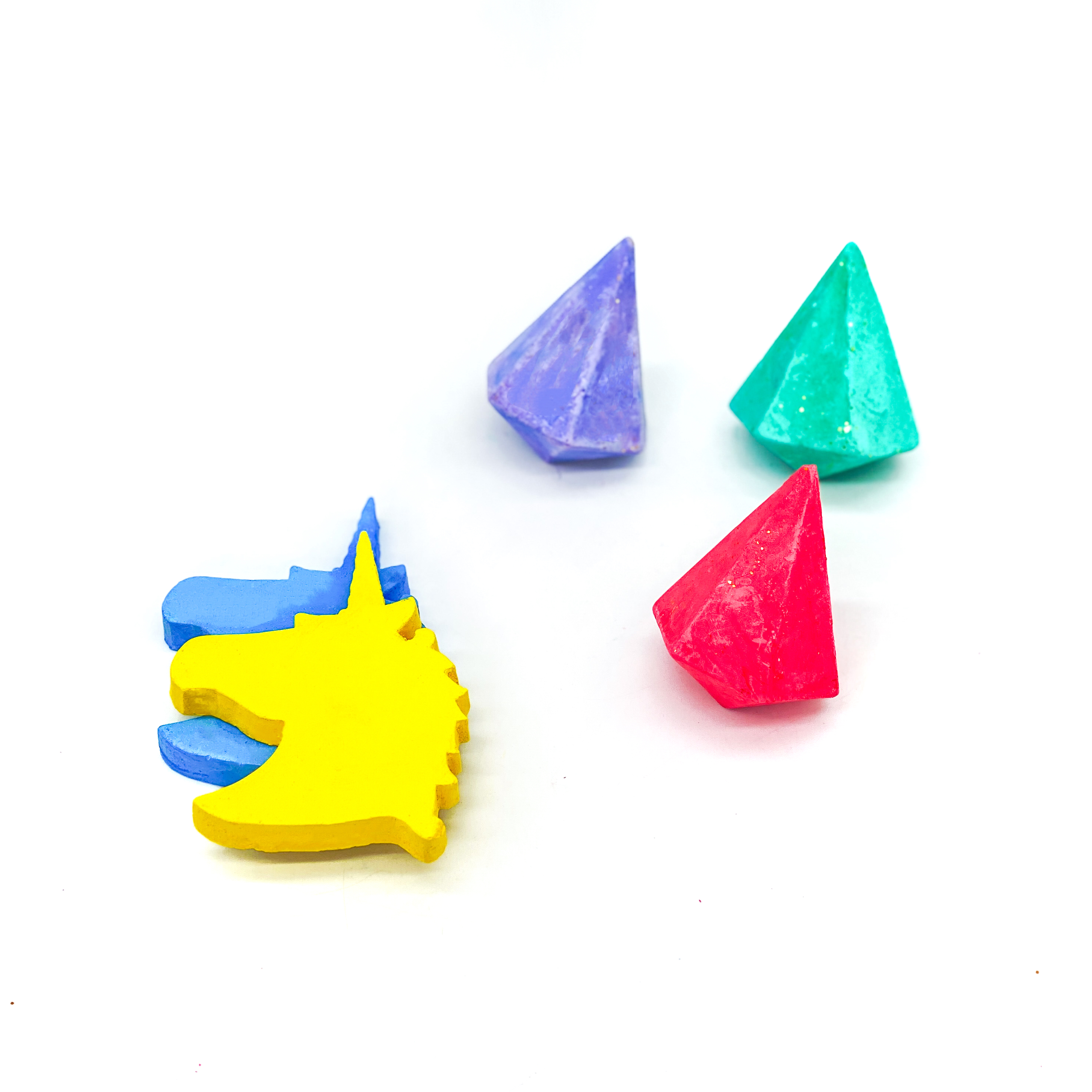 Unicorn shaped Sidewalk Chalk Play Set for Kids | Nontoxic Outdoor Jumbo Chalk Set