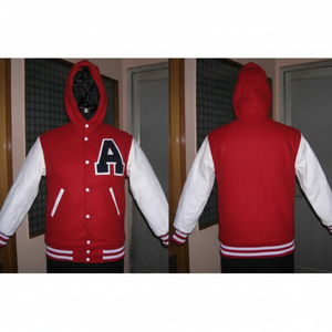 USA- Inspired Letterman Varsity <b>Jackets</b> for School College Plus Size Breathable Anti-Bacterial Quick Dry Wool/Polyester - Product Image 1