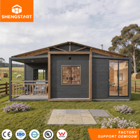 Cabane préfabriquée hors réseau, maison pliable et extensible de 40 pieds, maison de vacances moderne et écologique avec salon et cuisine
