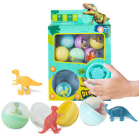 8 pièces pas cher dinosaure à l'intérieur en plastique Twister Surprise boîte à oeufs Mini distributeur automatique jouet