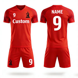 طقم كرة قدم على طراز مانشستر التراثي - زي كرة قدم أحمر عتيق - زي كرة قدم عالي الجودة - طقم قميص كرة قدم - Product Image 1