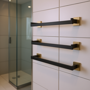 Modern Stainless Steel Bathroom <b>Hardware</b> Set Brushed Finish Wall Mounted Linear Design For Hotels And Bathrooms - Product Image 2