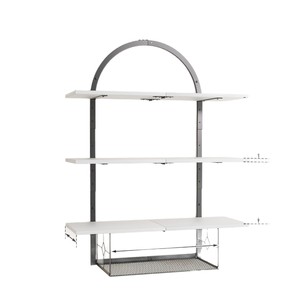 Iron Wood <b>Wall</b> <b>Mounted</b> <b>Shelf</b> 3 Tier Floating Storage Rack For Living Room Kitchen Display Organization - Product Image 5