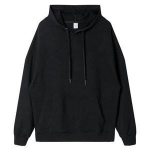 Sudadera con Capucha Extra Grande Personalizada de Fábrica, 100% Algodón, Felpa Vintage, Estilo Hip Hop, Unisex, Lisa - Product Image 3