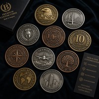 Pièce commémorative personnalisée en métal avec logo gravé, symbole d'intégrité et d'excellence, idéale pour les anniversaires et les cadeaux promotionnels