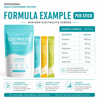 Poudre d'hydratation électrolytique Sodium Potassium Magnésium Calcium Vitamine C Complexe B Boisson Sportive en Sachet Individuel