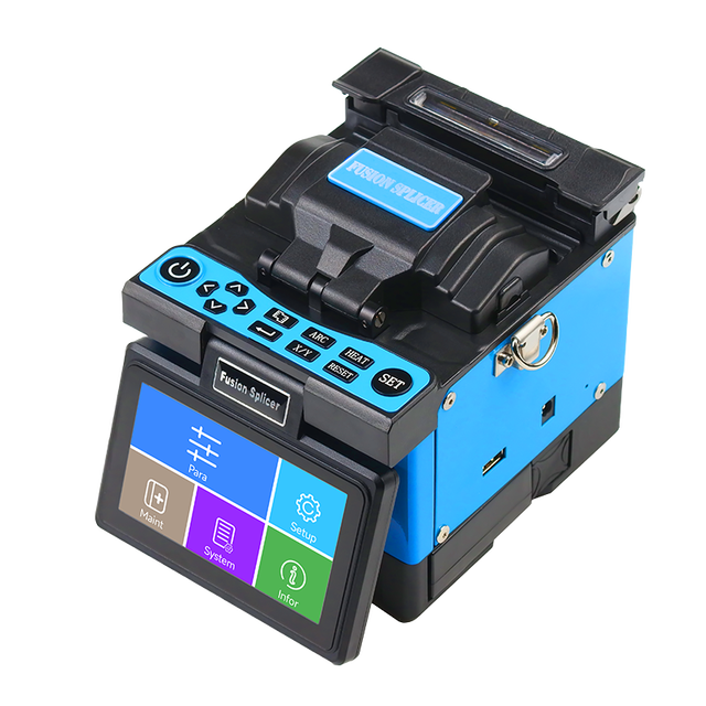 JW4108H Fusion Splicer 4 Motor Core Alignment Fiber Fusion Splicer Splicing Welding Equipment Fibra Cable Splicing Machine