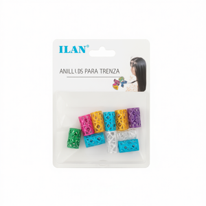 ILAN Anelli per Trecce 10x15mm 10pz per Trecce e Dreadlock - Product Image 1