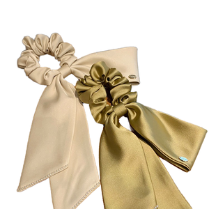 Siêu Bất Tử Rừng Phong Cách Satin Vải Tóc Scrunchie Ribbon Bow Knot Ruột Lớn Vòng Tròn Ngọt Ngào Phong Cách Tóc Scrunchie - Product Image 1