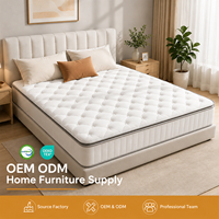 Matelas en mousse double avec housse en tissu durable, emballage compressé facile à transporter, mobilier de chambre, personnalisation en usine