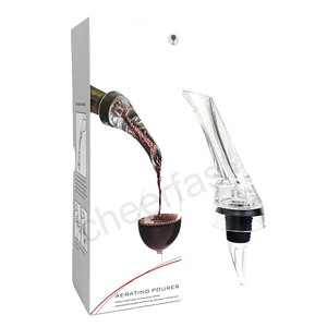Aérateur de <span class=keywords><strong>vin</strong></span> instantané en acrylique facile <span class=keywords><strong>à</strong></span> nettoyer, diffuseur, verseur et bec verseur décanteur en plastique pour bouteille de <span class=keywords><strong>vin</strong></span> - Product Image 3