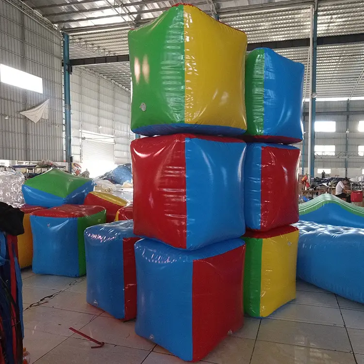 Giant Inflatable Paintball Field Custom Inflatable Arena For Bunker Games Airtight Inflatable Bunkers Field