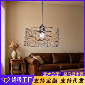 Hemp <b>Rope</b> Lampshade Round E27 LED Pendant <b>Light</b> For Industrial Japanese Style Spaces - Product Image 5