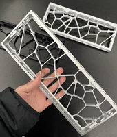 Clavier mécanique en aluminium usiné CNC de précision, finition mixte anodisée 3 couleurs, acier inoxydable, fabrication directe en usine