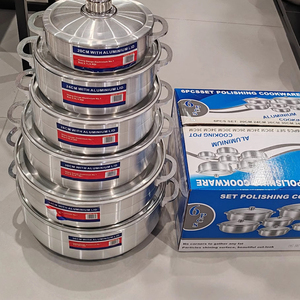 Juego de Utensilios de Cocina de Aluminio Comercial de Lujo de 6 Piezas, Apto para <span class=keywords><strong>Lavavajillas</strong></span>, Resistente a la Oxidación, Acabado Pulido con Arena, Resistente al Calor - Product Image 2