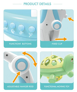 Giocattoli musicali rotanti sul comodino dell'oceano <span class=keywords><strong>Baby</strong></span> Mobiles Happy Bed <span class=keywords><strong>Bell</strong></span> con proiettore - Product Image 5