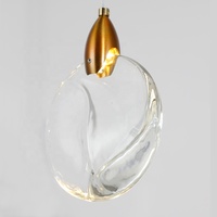 Suspension LED moderne en cristal transparent, petit disque rond, finition dorée, blanc chaud, pour chambre, îlot de cuisine, chevet, bar, comptoir