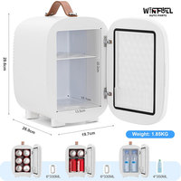 Mini Refrigerador Eléctrico de 4L, Enfriador y Calentador, Bajo Consumo 20W, Descongelación Automática, Portátil, para Uso en Exteriores, Dormitorios, Hogar y Oficina, Ahorro de Energía