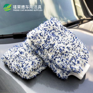 Gant de lavage de voiture grande taille, double face, en microfibre pelucheuse, pour le nettoyage des véhicules - Product Image 2