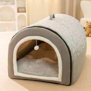 Casa de cama para gatos cálida multicolor, nido duradero para mascotas, perrera para perros lavable extraíble con venta loca - Product Image 3