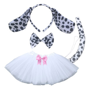 קריקטורה חמודה <span class=keywords><strong>pug</strong></span> אוזניים ראש רצועת עניבה קשת עניבת זנב אף זנב פיל חצאית סט קרניבל cosplay - Product Image 4