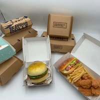 Scatola per Hamburger in Carta Kraft Ecologica con Chiusura a Scatto, Design a Conchiglia, per Fornitori di Imballaggi per Ristoranti